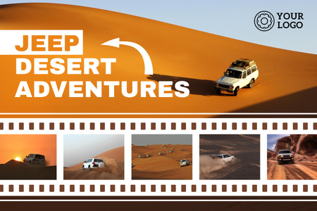 Off-Road Tours -mainos Mood Board Design Template