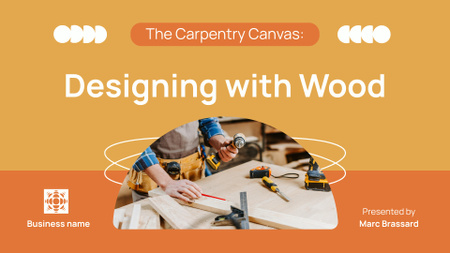 Plantilla de diseño de Diseños de madera a medida para el hogar y la vida Presentation Wide 