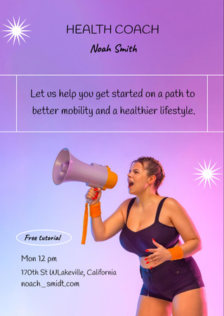 Health Coach Services Offer Flyer A6 Design Template