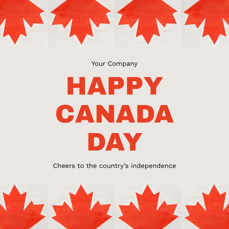 Canada Day Celebration Announcement Instagram tervezősablon