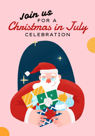 Christmas Celebration in July Flyer A7 Design Template
