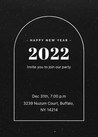 New Year Party Announcement Invitation Tasarım Şablonu
