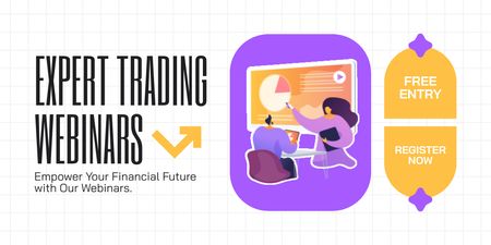 Template di design Webinar di trading esperti per il miglior futuro finanziario Twitter