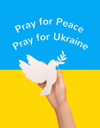 barış için dua T-Shirt Tasarım Şablonu