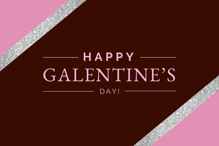 Galentine's Day Greeting Card Postcard 4x6in Design Template