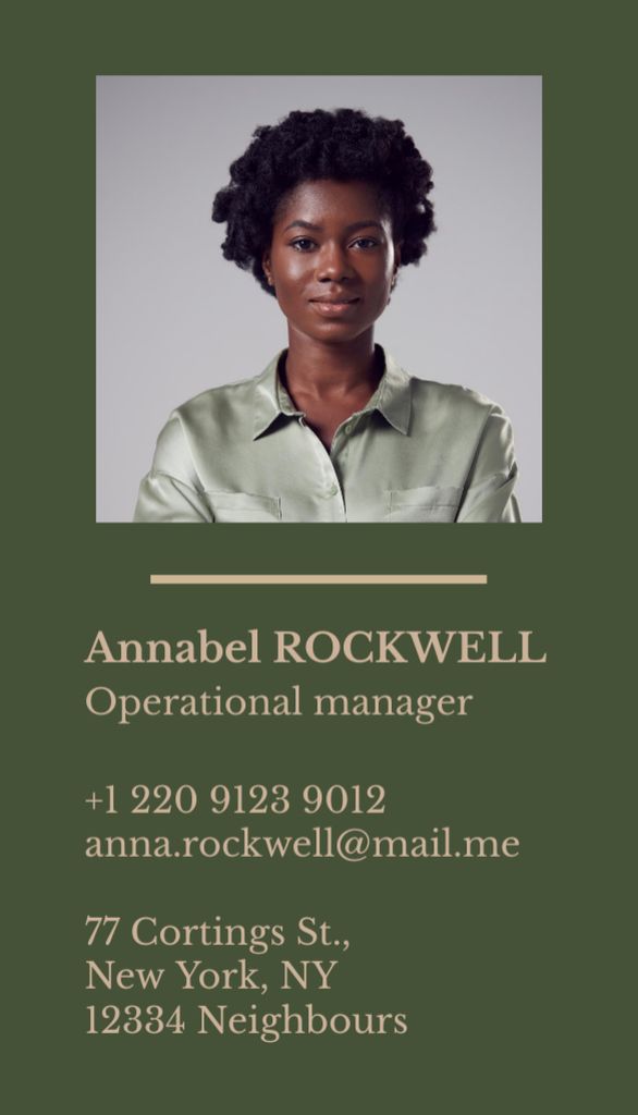 Operational Manager Services Offer Business Card US Verticalデザインテンプレート