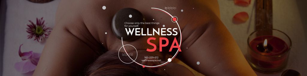 Wellness spa Ad Twitter Design Template