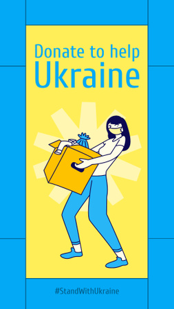 Action Donate to Help of Ukraine Instagram Story Design Template