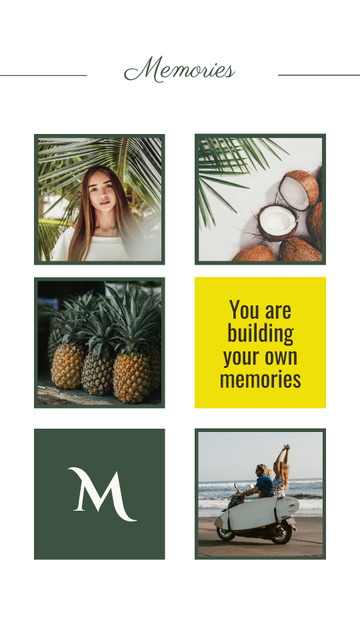 Template di design Summer travel collage Instagram Story