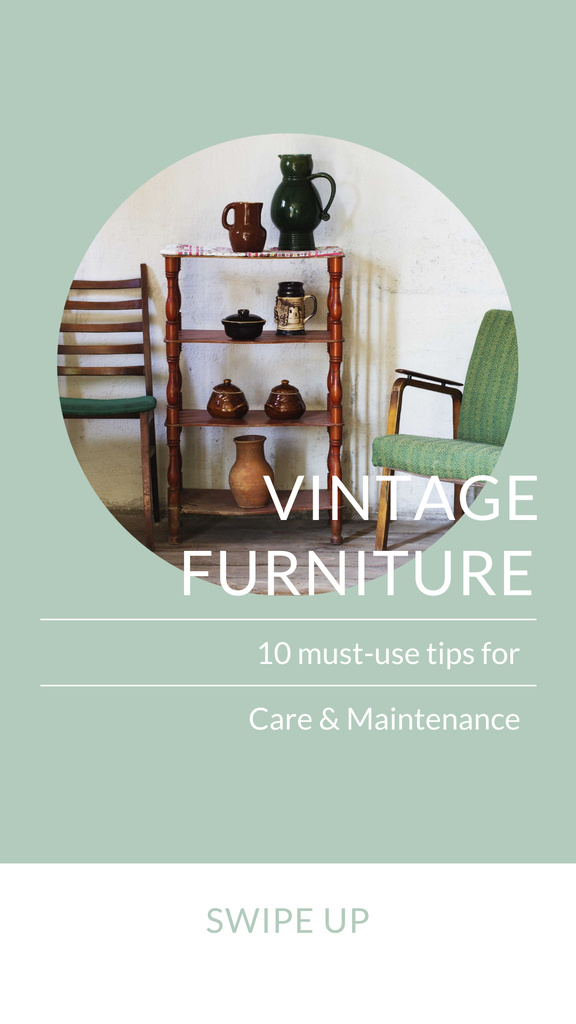 Ontwerpsjabloon van Instagram Story van Vintage Furniture Sale Offer