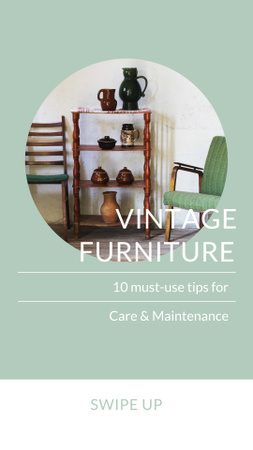 Vintage Furniture Sale Offer Instagram Story Design Template