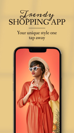 Platilla de diseño Trendsetting Shop And Style Mobile Application Offer Instagram Video Story