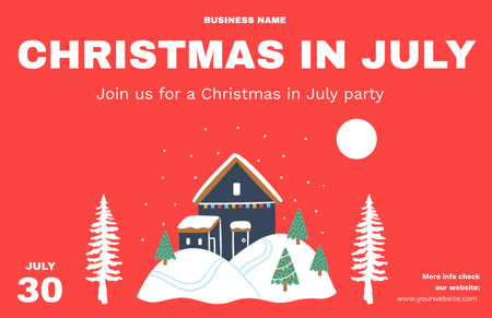 Gleeful Christmas Festivities in July Flyer 5.5x8.5in Horizontal Modelo de Design