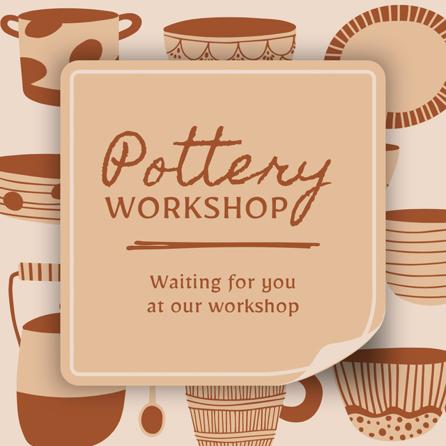 Creative Pottery Workshop Ad Instagram Šablona návrhu