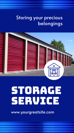 Stunning Storage Service Offer With Reliable Warehouse Instagram Video Story Modelo de Design