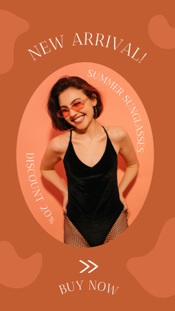 Summer Fashion Sunglasses for Women Instagram Storyデザインテンプレート