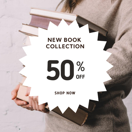 Platilla de diseño New Book Collection Offer At Discounted Rates Instagram
