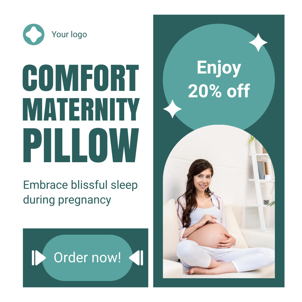 Order Comfortable Pillows for Pregnancy at a Reduced Price Instagram AD – шаблон для дизайну