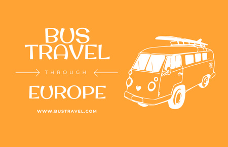Bus Travel Tour Announcement Flyer 5.5x8.5in Horizontal Design Template