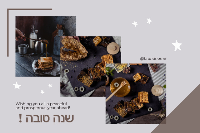 Rosh Hashanah Greeting Mood Board Tasarım Şablonu