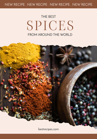 Indian Spices in Bags Poster 28x40in Modelo de Design