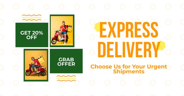 Choose Our Express Delivery Service Facebook AD Πρότυπο σχεδίασης