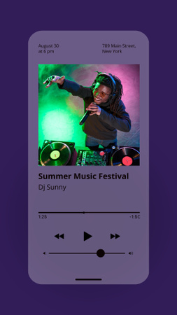 Summer Music Festival Ad Instagram Story Design Template
