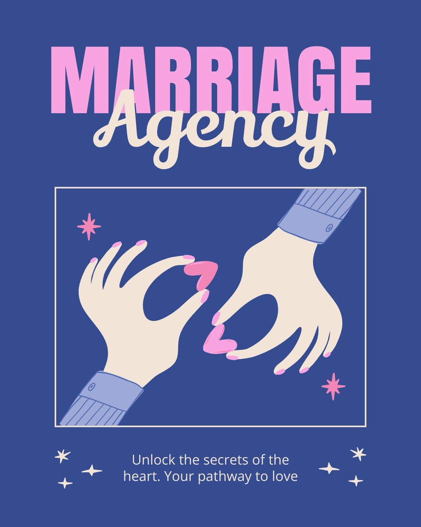 Advertising of Reliable Marriage Agency Instagram Post Vertical Modelo de Design