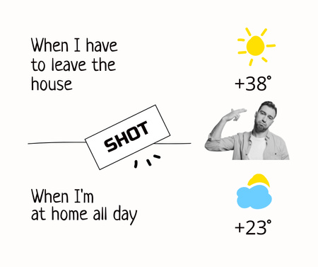 Modèle de visuel Funny Joke about Summer Heat - Facebook