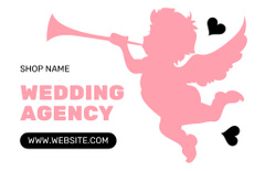 Advertising of the Wedding Agency with Lovely Cupid