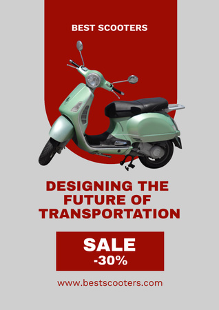 Plantilla de diseño de venta de scooters Poster 