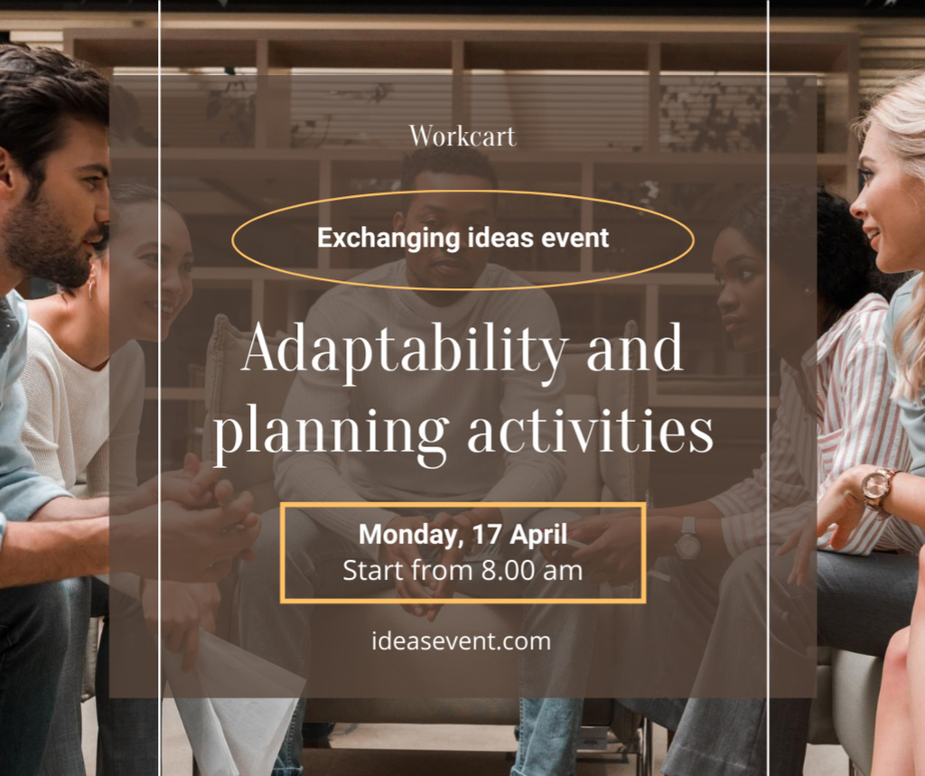 Designvorlage Adaptability and planning activities event für Facebook