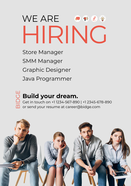 Template di design Hiring of IT specialist Poster