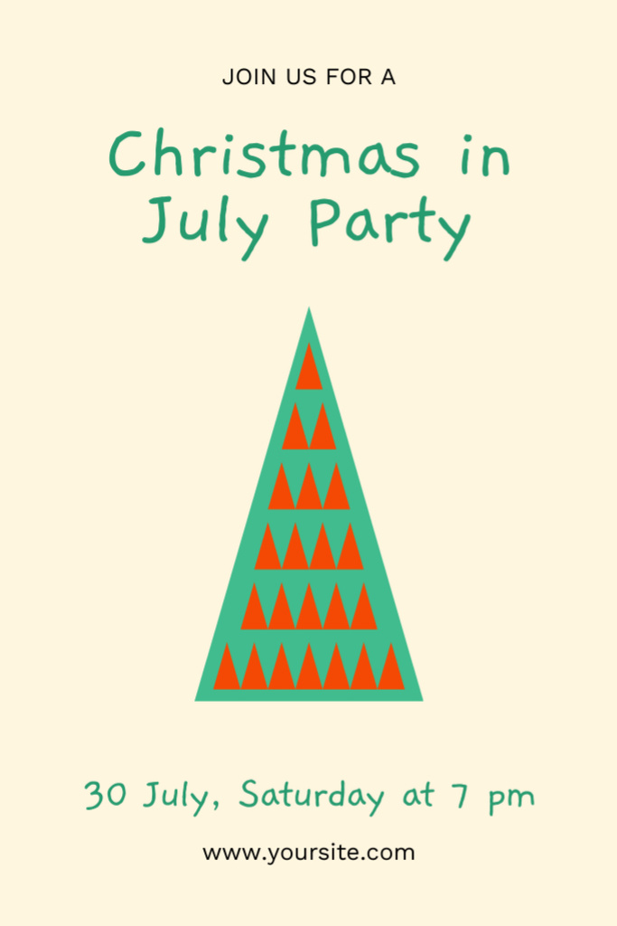 Delighting in the Vibrant Festivities of a July Yuletide Flyer 4x6in Design Template