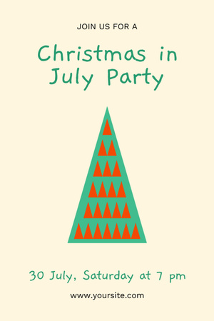  Celebrating Christmas in July Flyer 4x6in Design Template