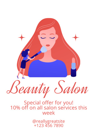 Discount Offer on All Beauty Salon Services Flayer – шаблон для дизайна