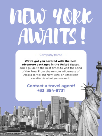 Travel Tour in USA Poster US tervezősablon