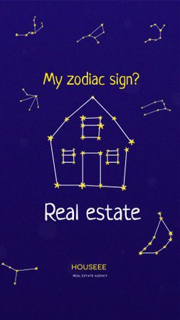 Modèle de visuel Real Estate Services Ad with Starry House - Instagram Story