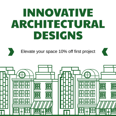 Discount Offer on Innovative Architectural Designs Instagram Design Template