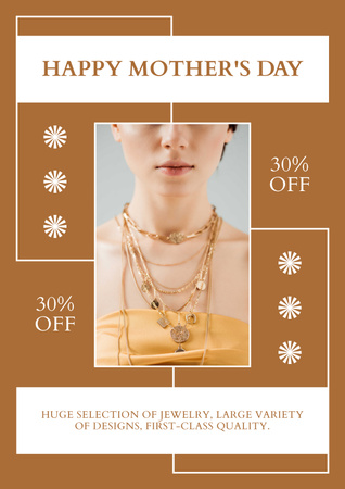 Platilla de diseño Mother's Day Offer of Jewelry Poster