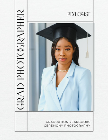 Photographer Services Offer with Graduator Flyer 8.5x11in Design Template