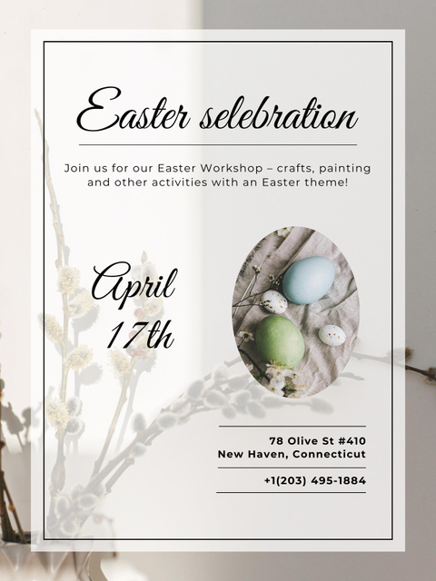 Get Ready for a Memorable Easter Holiday Celebration Poster US Modelo de Design