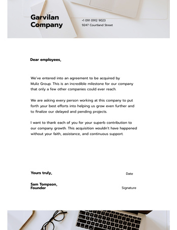 a vállalatok együttműködéséről szóló közlemény Letterhead 8.5x11in tervezősablon