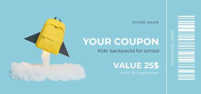 Irresistible Back-to-School Savings Event Coupon Din Large Design Template