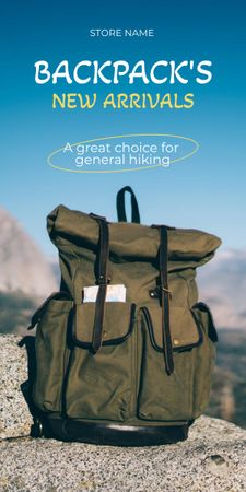 Hiking Backpacks Sale Offer Graphic – шаблон для дизайну