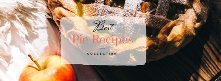 Modèle de visuel recette de tarte aux pommes - Facebook cover
