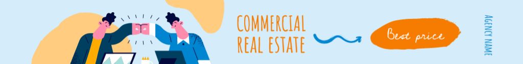 Ontwerpsjabloon van Leaderboard van Commercial Real Estate For Best Price