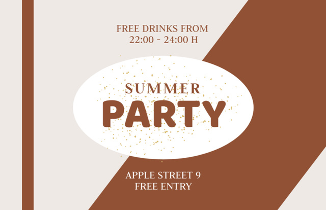 Welcome to Summer Party Flyer 5.5x8.5in Horizontal – шаблон для дизайну