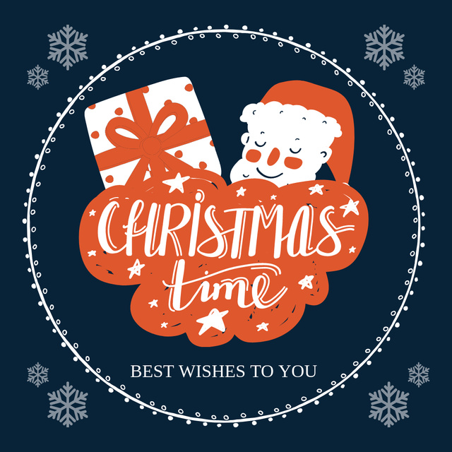 Designvorlage Holiday Christmas Time Greeting für Instagram