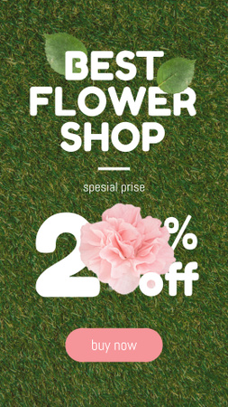 Flower Shop Promotion Instagram Story tervezősablon